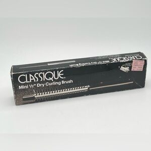 Vintage 90s Classique Mini 1/2” Dry Curling Brush SN 116 120V 12W With Box